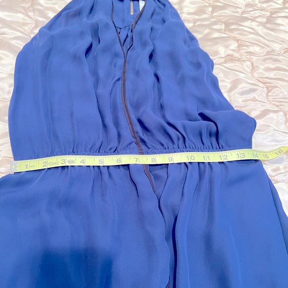 ALC Navy, 100% Washed Silk, Halter Dress - Picture 6 of 10